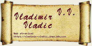 Vladimir Vladić vizit kartica